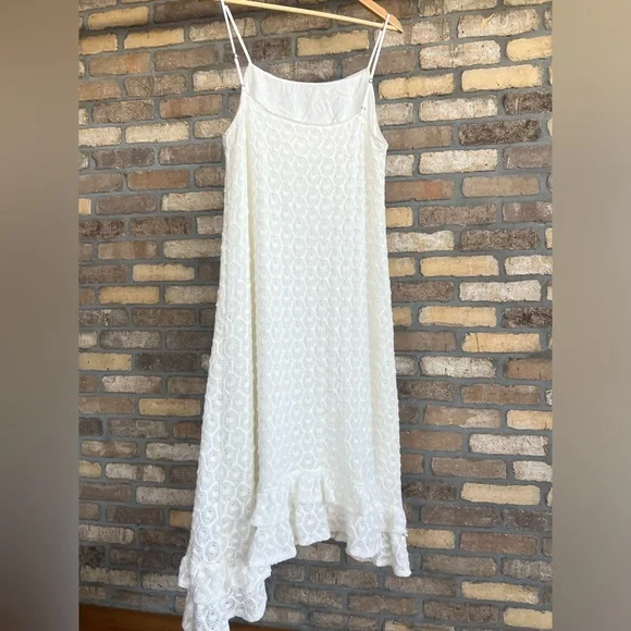 Anthropologie Ruffled Crochet Midi Dress - Picture 7 of 11